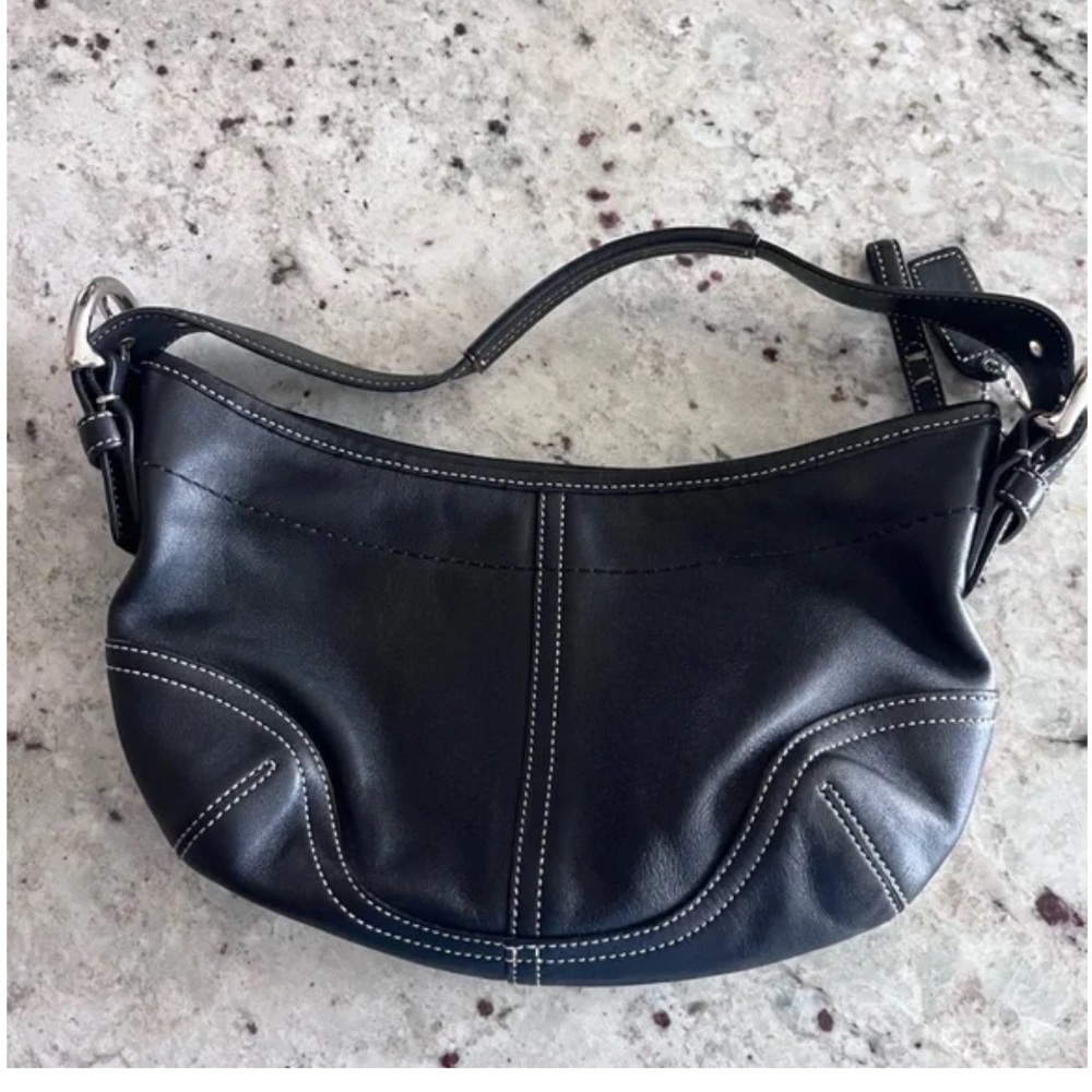 Small black Coach Hobo never used!